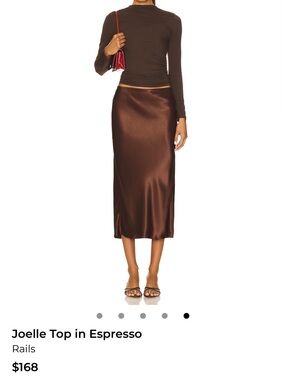 Rails Joelle Ruched Funnel Neck Top in Espresso Brown - Size Large